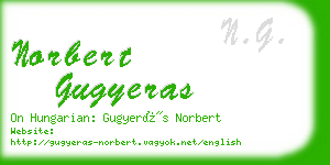 norbert gugyeras business card